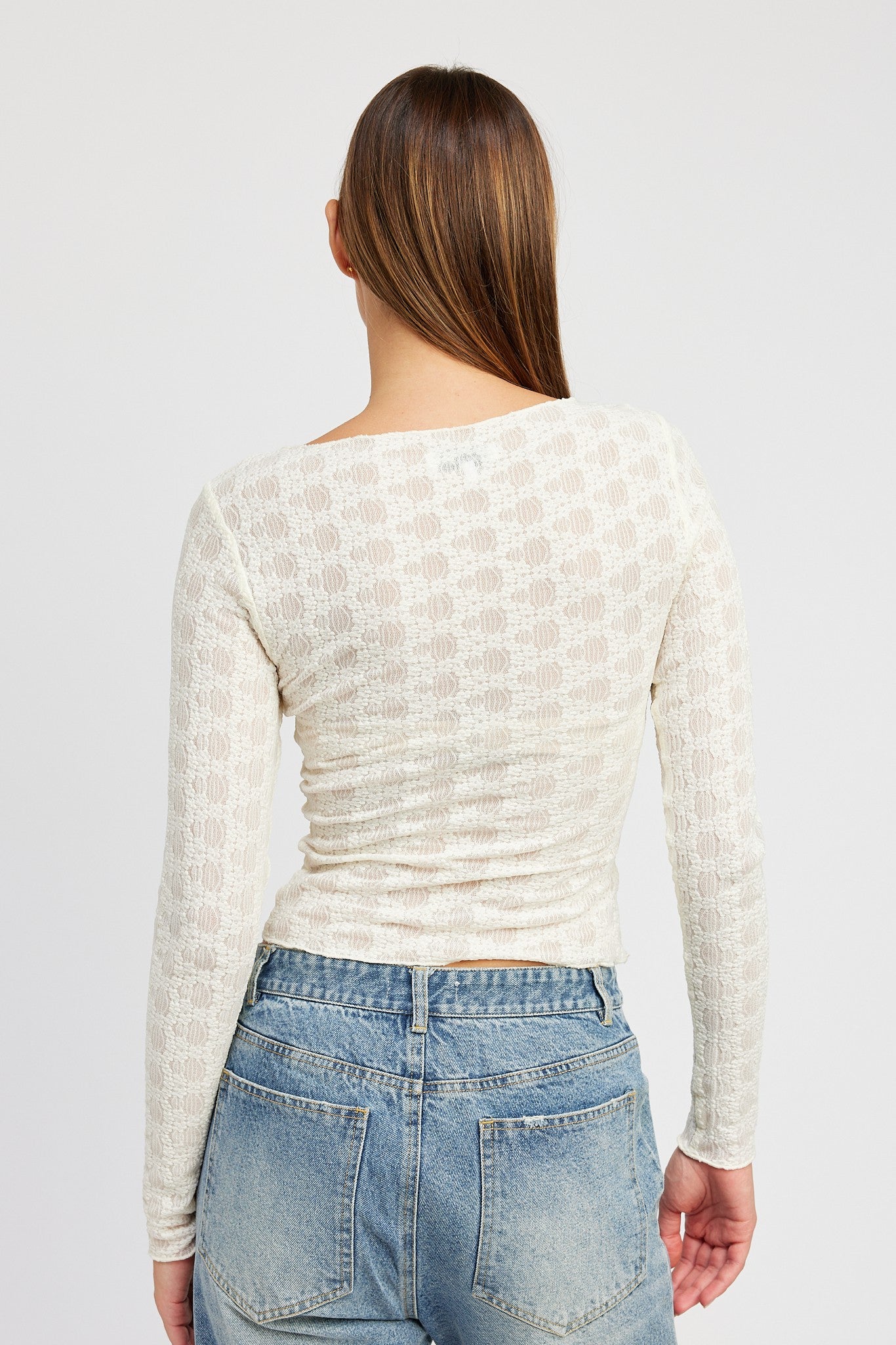 Boat Neck Lace Top