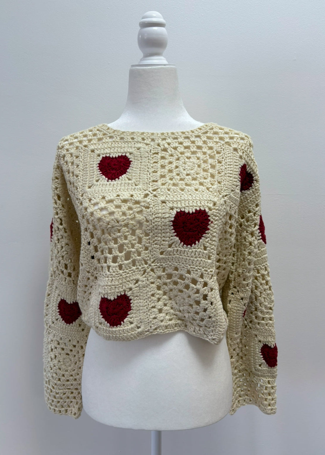 Crimson Heart Sweater