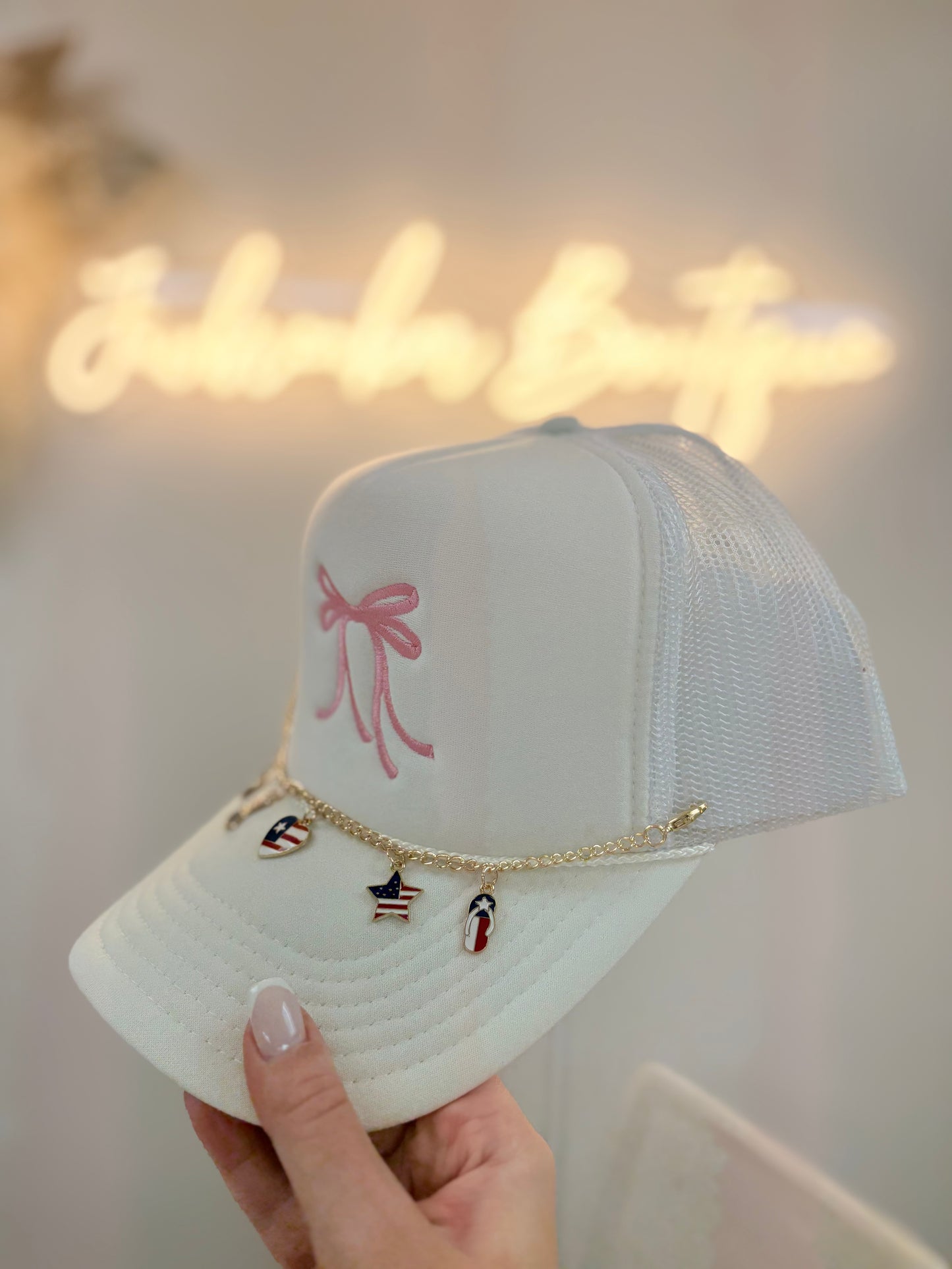 USA Trucker Hat Charm Chain