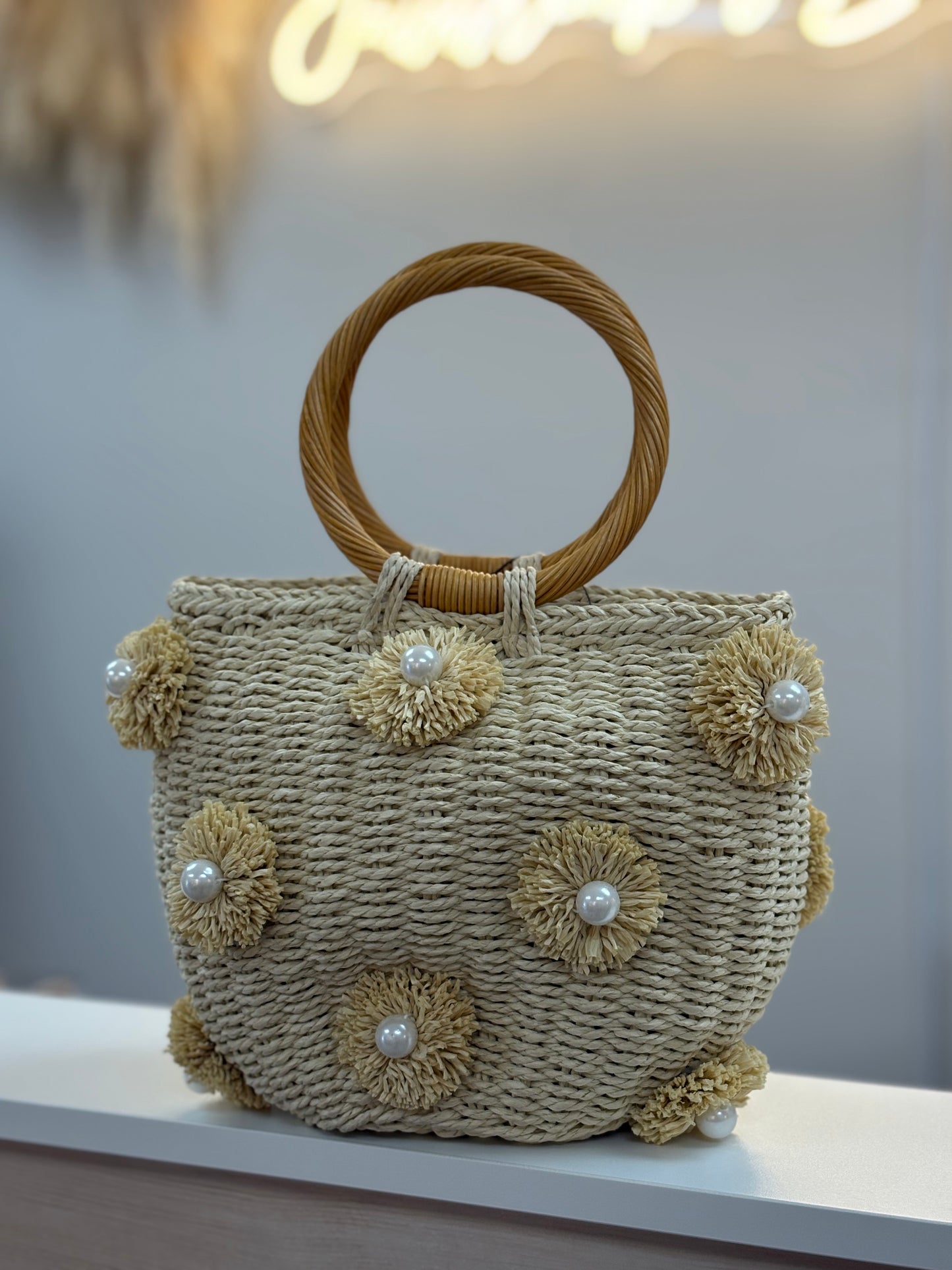 Straw Bucket Bag