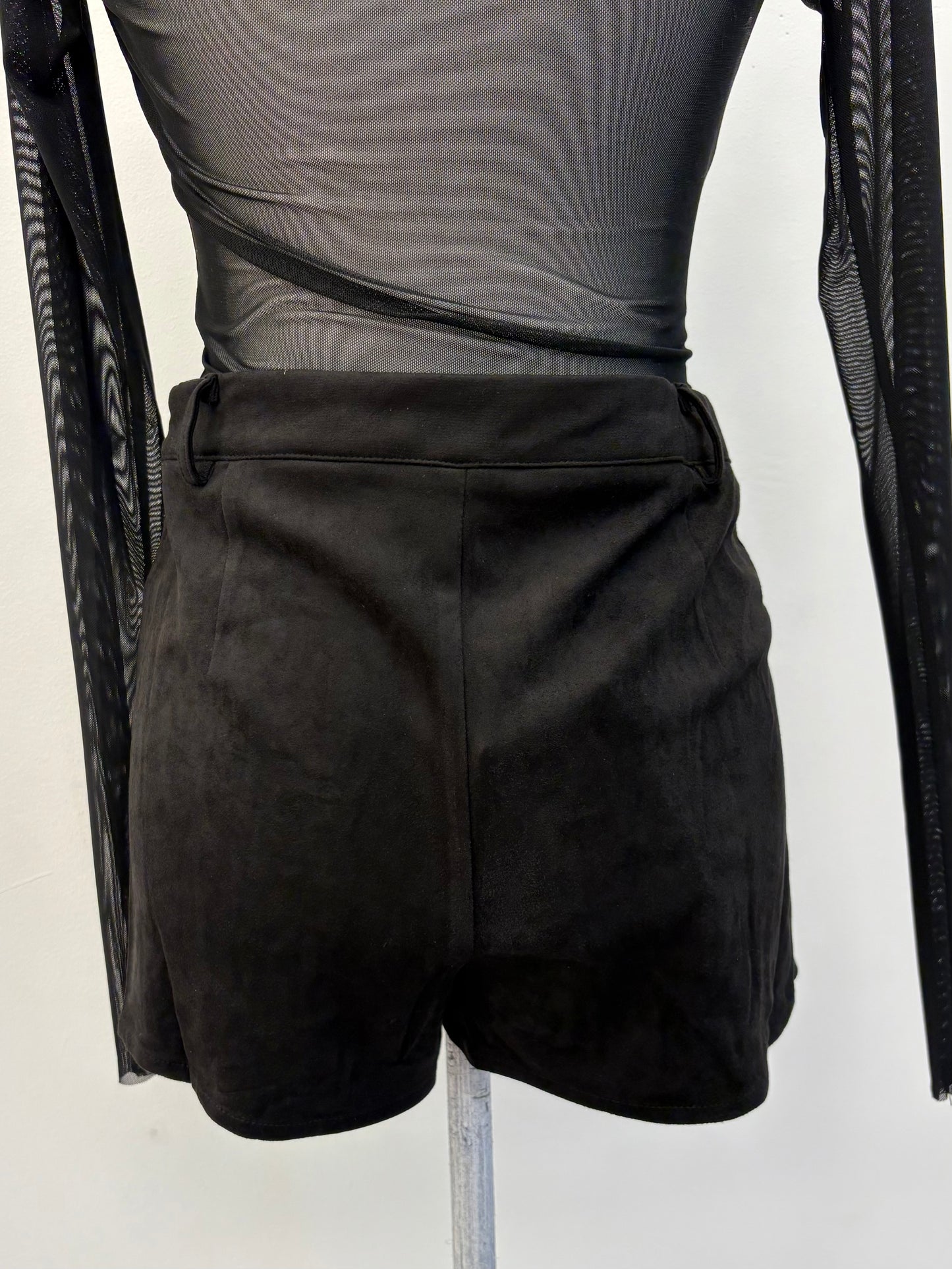 Suede Lace-up Shorts
