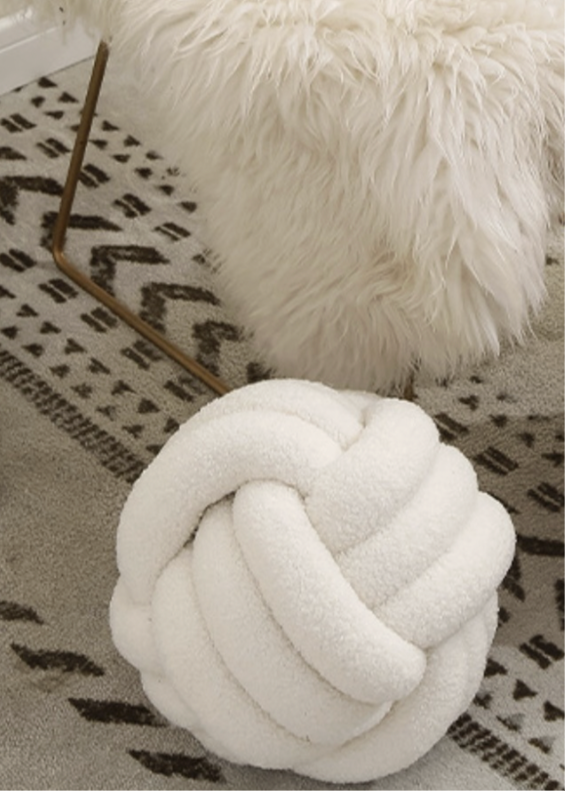 Cream Knot Pillow