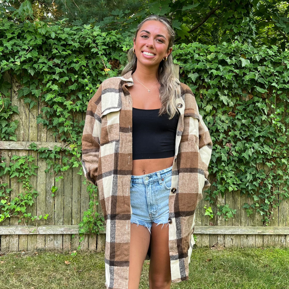 Oversized Brown Flannel