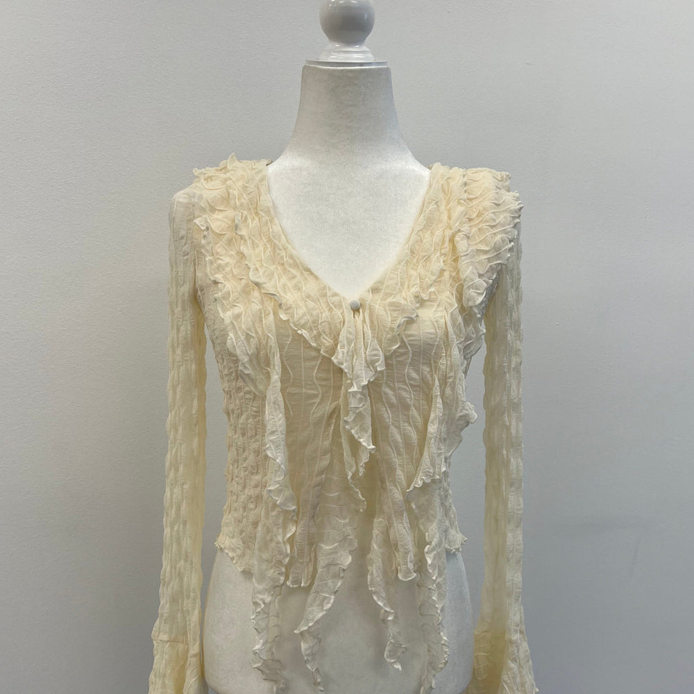 Cowgirl Ruffled Long Sleeve Top