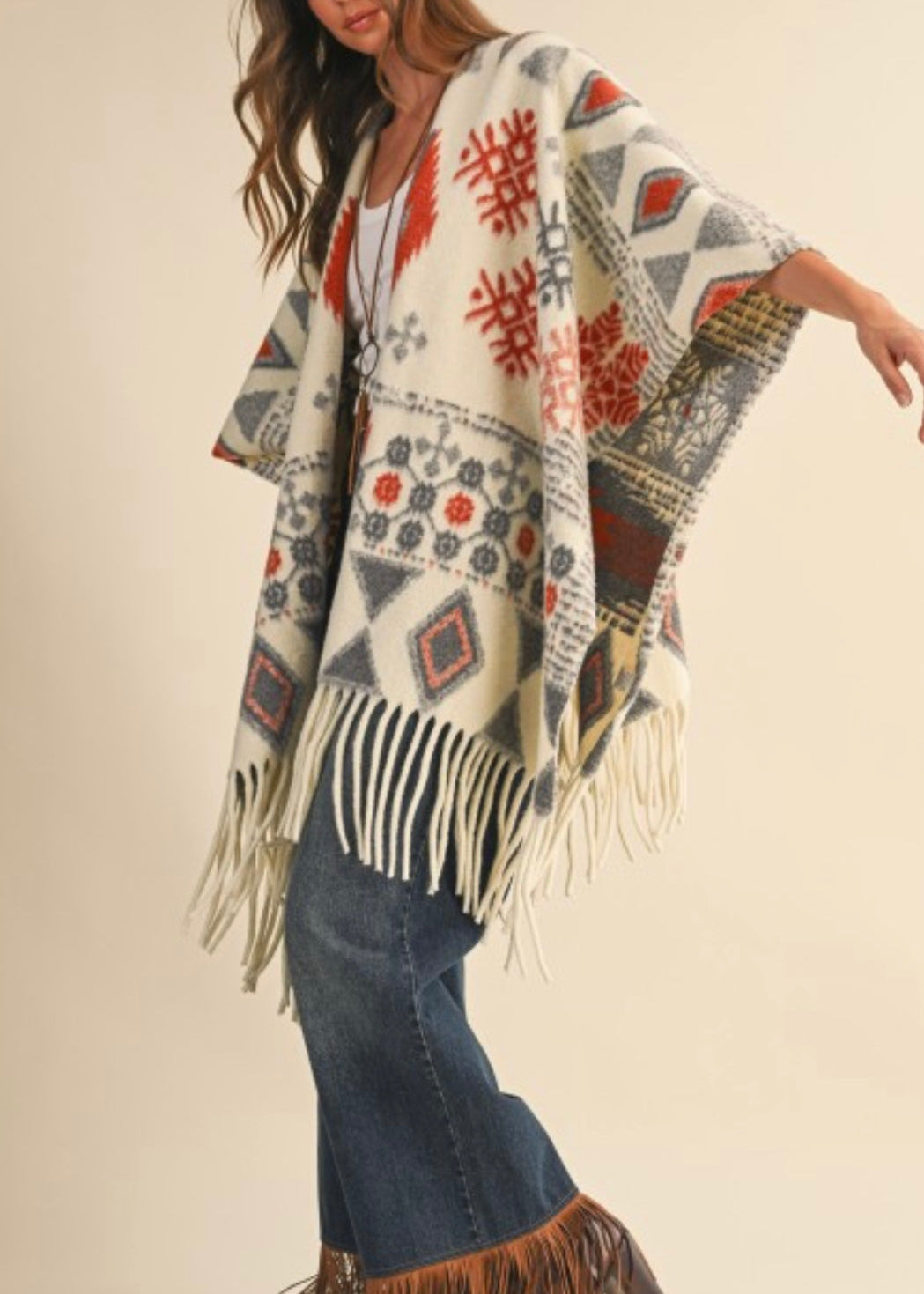 Nashville Oversized Fringe Cape