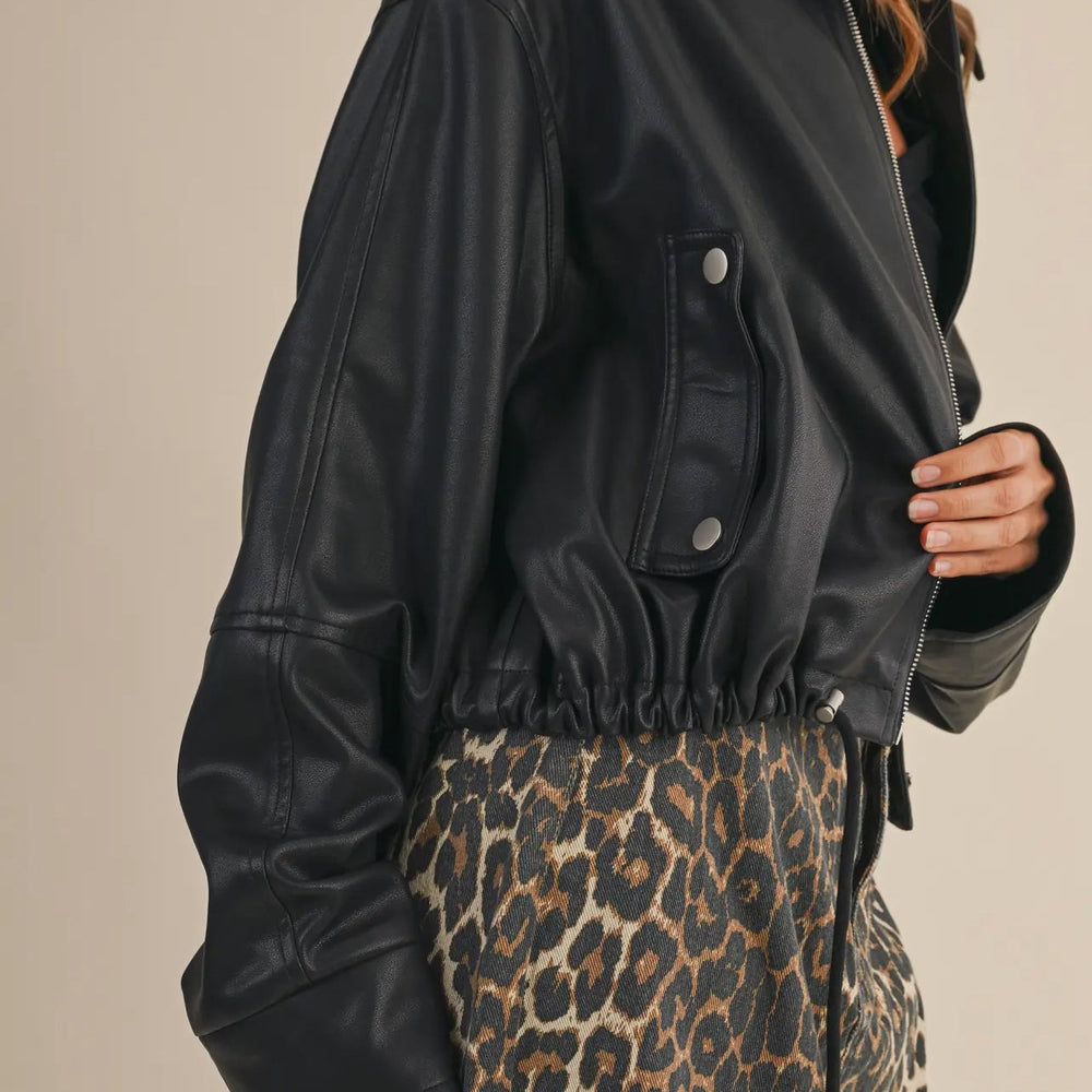 Harley Cropped Moto Jacket