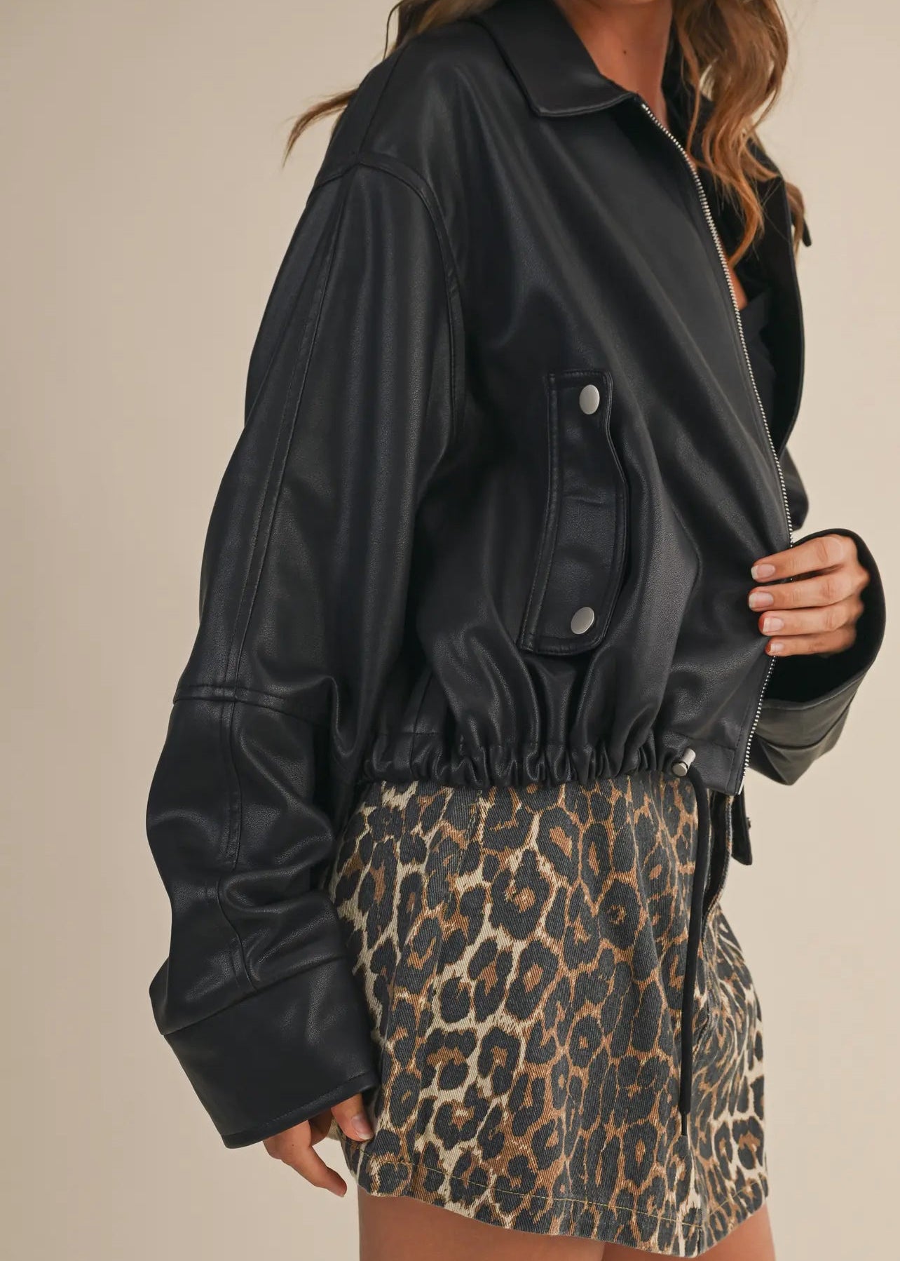 Harley Cropped Moto Jacket