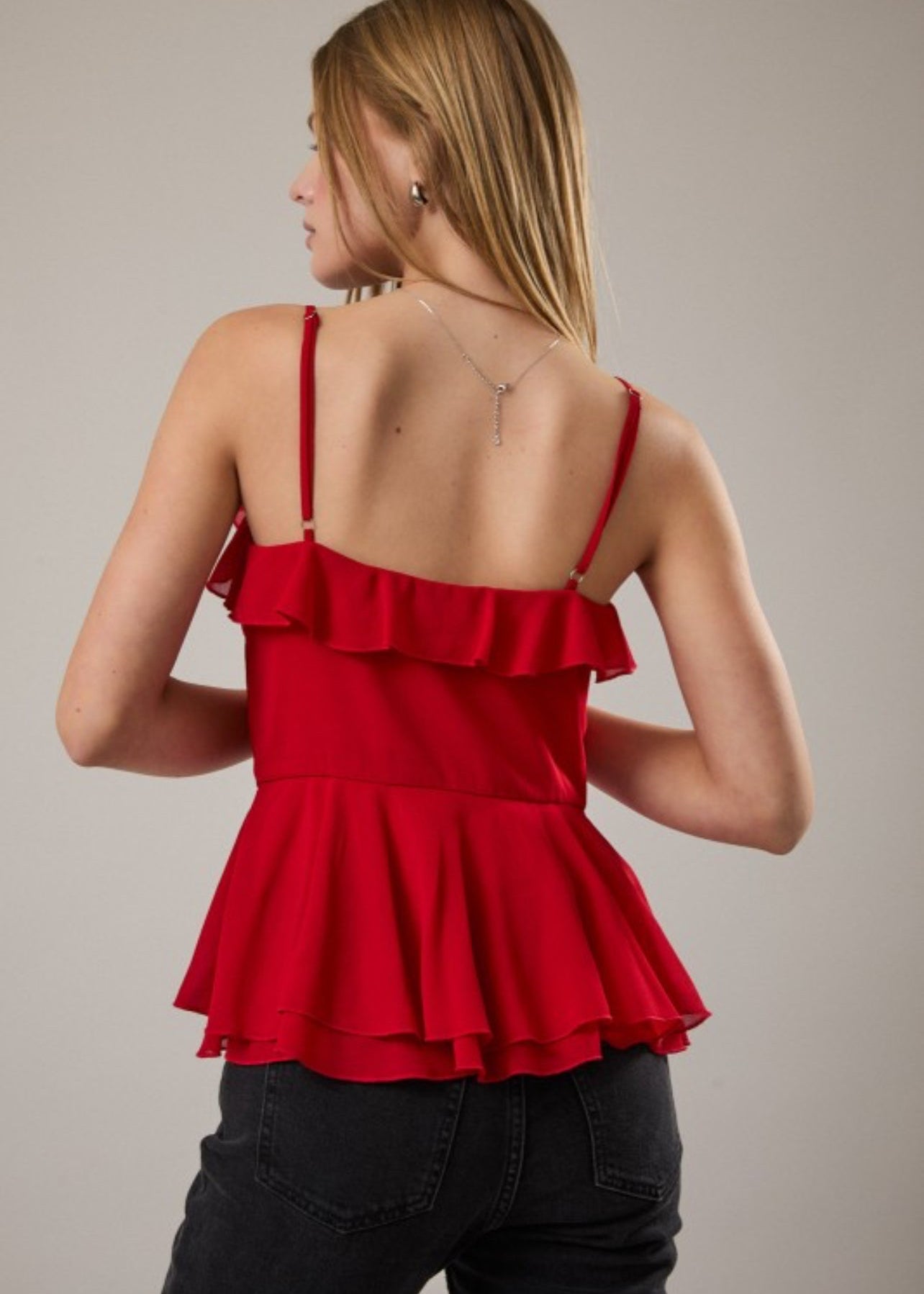Crimson Martini Top