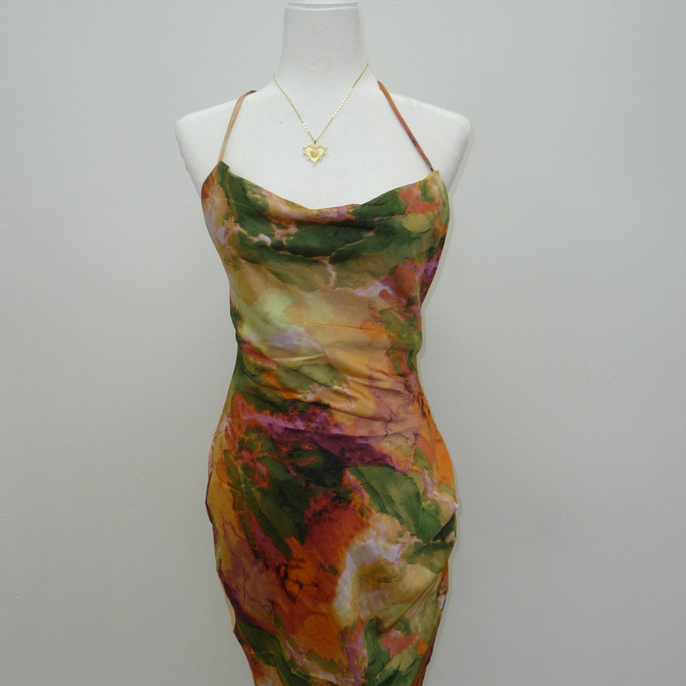 satin miami dress Nights In Miami Satin Midi Dress Fuchsia Size S from Hello Molly