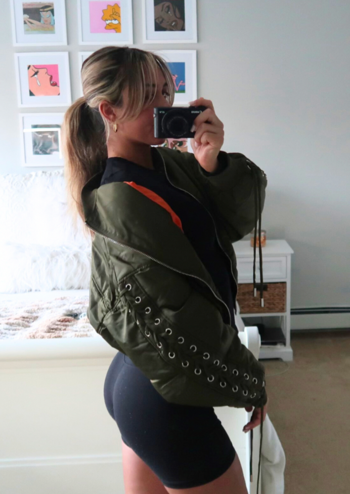 Let You Go Bomber Crop Jacket