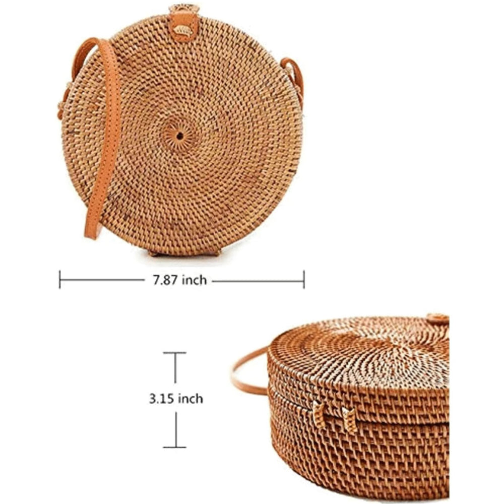 Round Wicker Bag