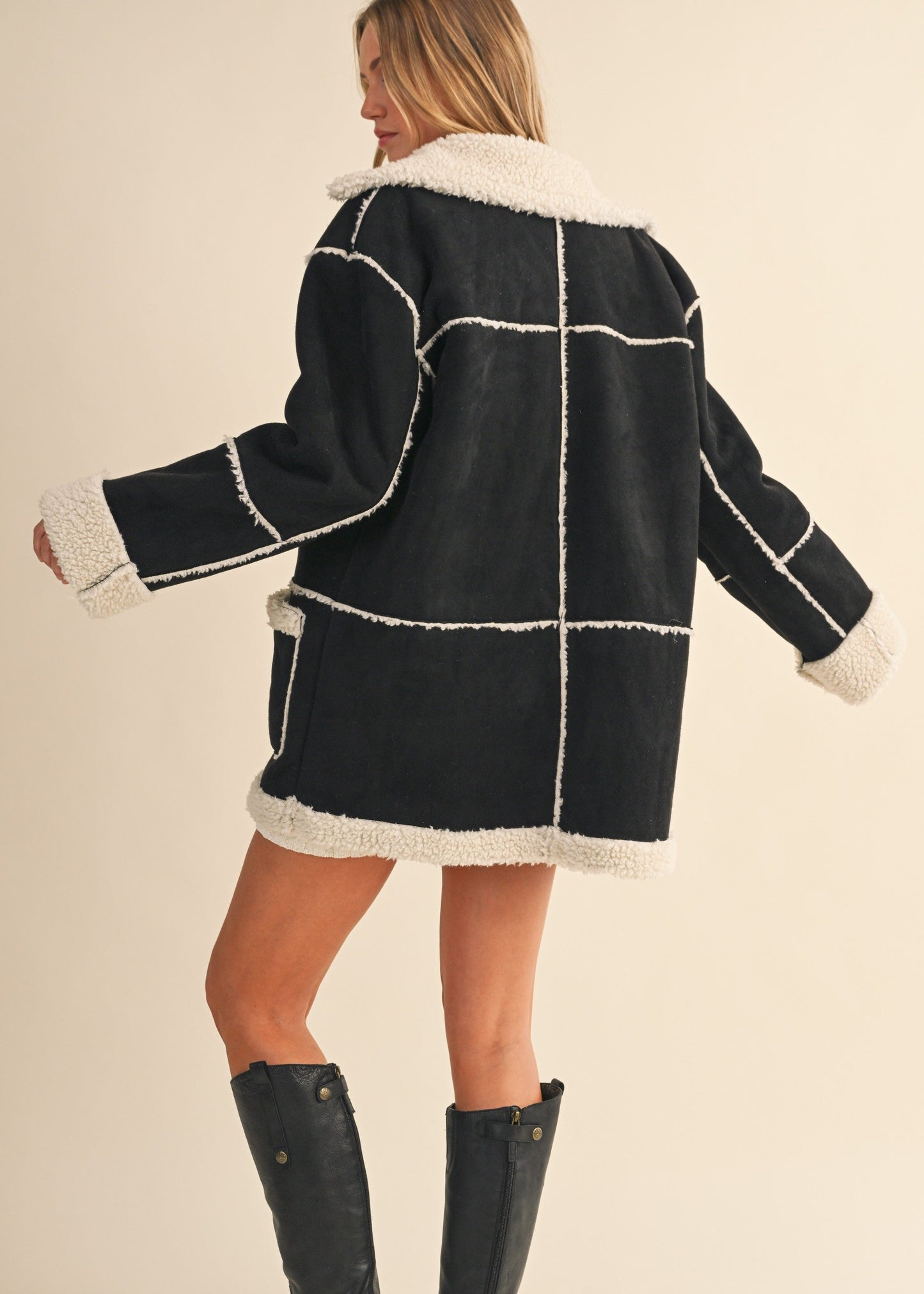 Suede And Sherpa Jacket